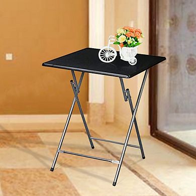 eHemco Extra Large Metal Folding TV Tray Table for Eating