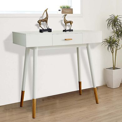 eHemco Euro Console Sofa Table with Drawer for Hallway and Living Room