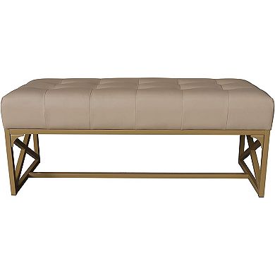 eHemco Modern Faux Leather Upholstered Bench
