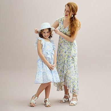 Petite LC Lauren Conrad Flutter Ruffle Wrap Maxi Dress