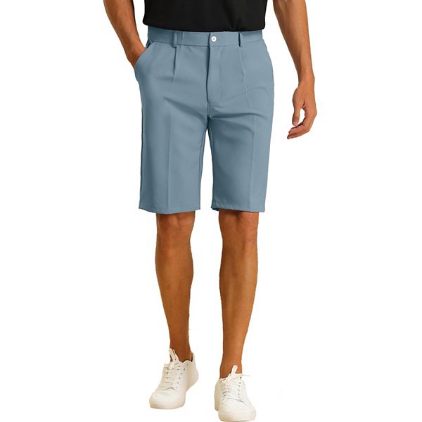 Chino Shorts for Men's Classic Fit Lightweight Pleat Front Work Suit Shorts