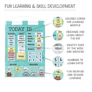 The Peanutshell Children's Learning Calendar, Teal