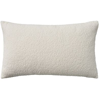 Mina Victory Pet Rabbits Silhouette 12" x 21" Black Faux Shearling Indoor Throw Pillow