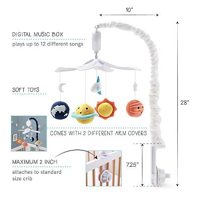 The Peanutshell Spectacular Space Baby Musical Crib Mobile, 12 Lullabies