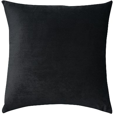 Mina Victory Sofia Jaquard Leopard Velvet 18" x 18" Black Indoor Throw Pillow