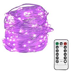 Lumabase Battery Operated Fairy String Lights with Remote Control, Multi-function - Set of 2