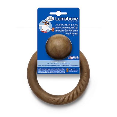 Lumabone Medium Ring Bacon Chew Toy