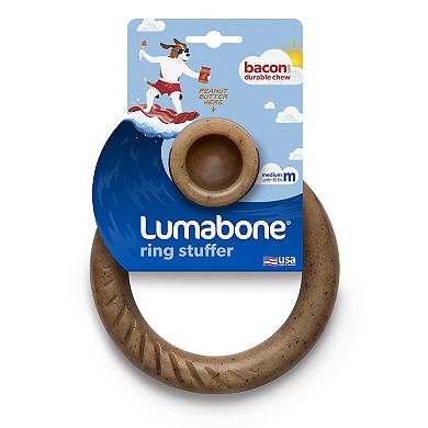 Lumabone Medium Ring Bacon Chew Toy