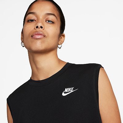 売れ筋商品|||ナイキ カットソー トップス レディース Sportswear Women's Club Cotton Sleeveless Cropped Logo T-Shirt Black Nike Women's Sportswear Club Cropped Sleeveless T-Shirt - Macy's