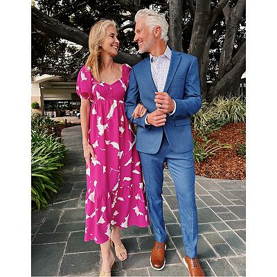knee length dresses for ladies Baltic Born Womens Kamila Tulle Maxi Dress | Navy Abstract Floral