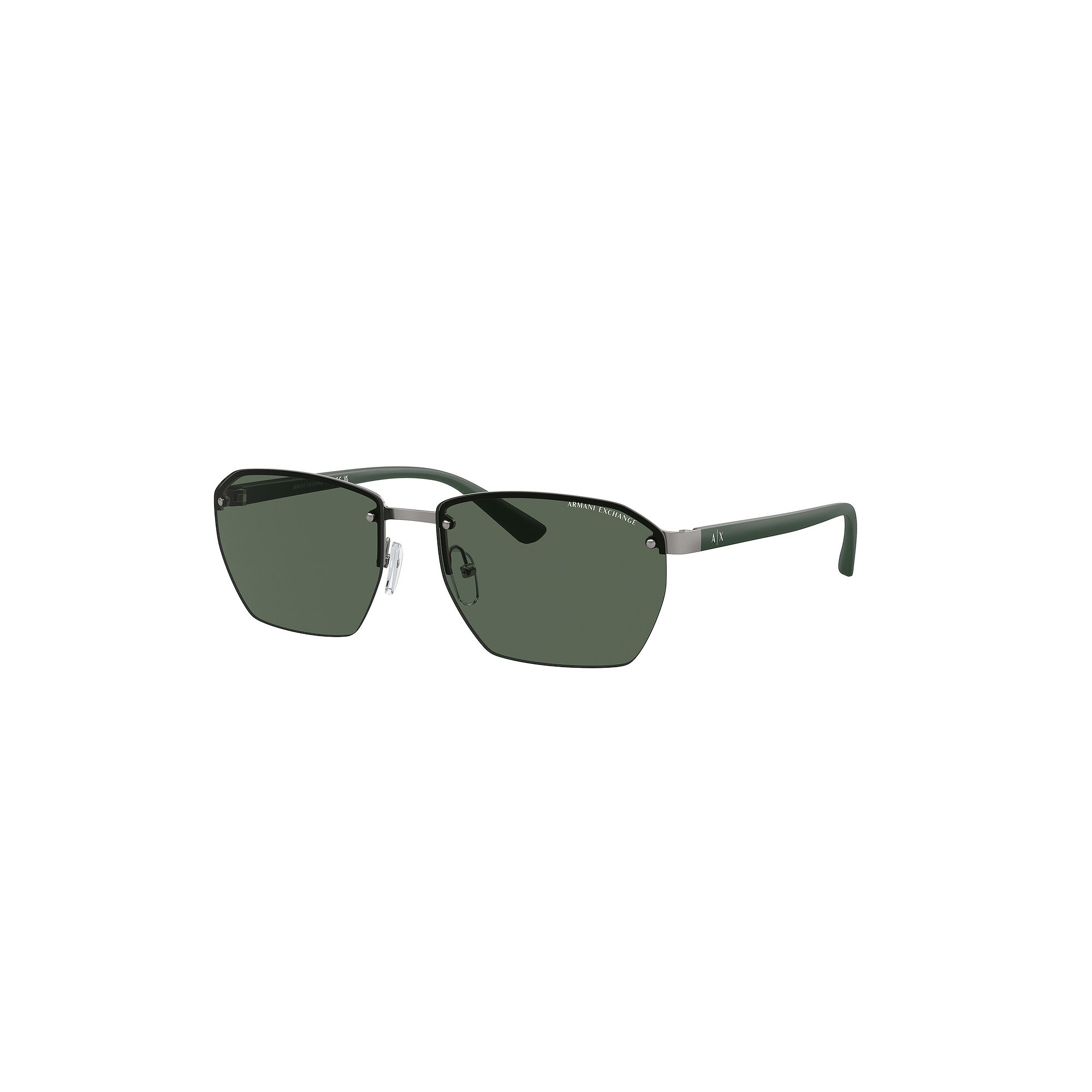 Mens Armani Exchange 0AX2048S 59mm Rectangle Sunglasses, Matte Grey