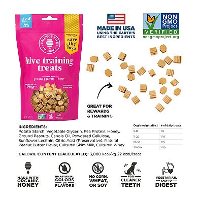 Project Hive Hive Bites Non-GMO Project Verified Peanut Butter Dog Treats