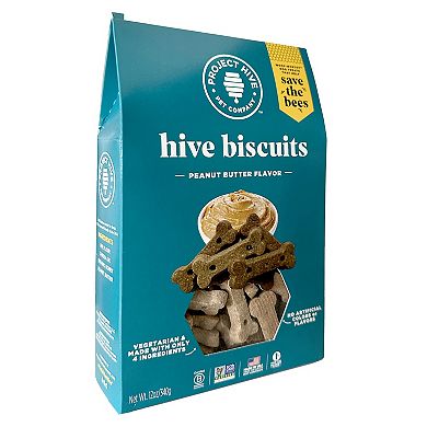 Project Hive Peanut Butter Biscuits Non-GMO Project Verified Bite Sized Dog Treats