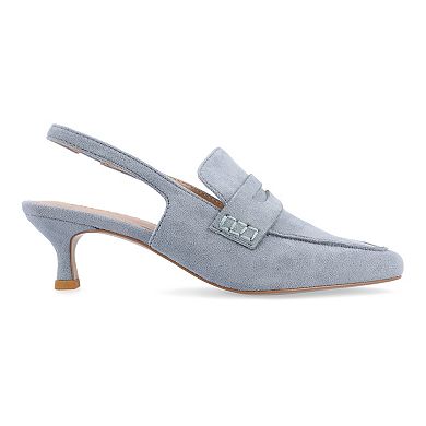 Women's Journee Collection Tru Comfort Foam Amory Kitten Heel Sling Back Loafer Style Pumps