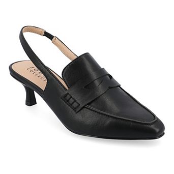 Women's Journee Amory Kitten Heel Sling Back Loafer Style Pumps