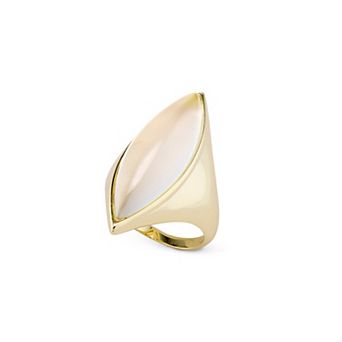 House of Frosted 14k Gold Over Sterling Silver Chalcedony Future Ring