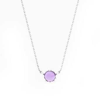 House of Frosted Amethyst Floral Necklace