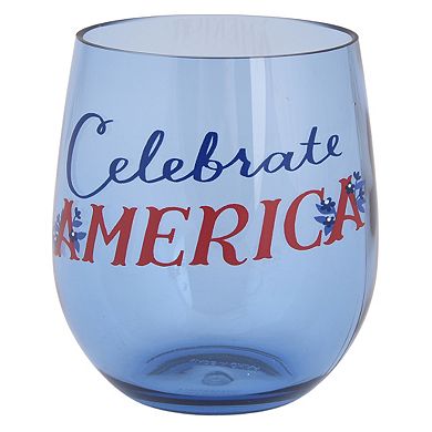 Celebrate Together™ Americana 4-Piece 4th of July Sentiment Stemless Wine Glass Set