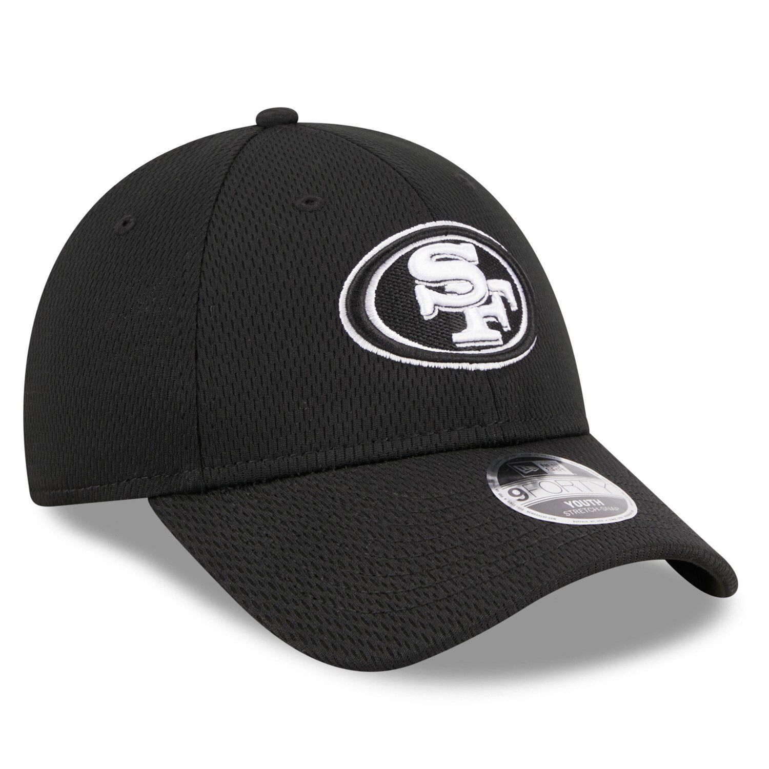 Youth New Era Black San Francisco 49ers Main B-Dub 9FORTY Adjustable Hat