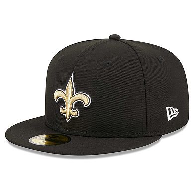 Men's New Era Black New Orleans Saints Main Patch 59FIFTY Fitted Hat