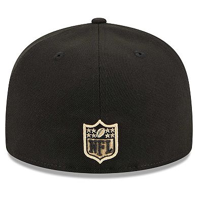 Men's New Era Black New Orleans Saints Main Patch 59FIFTY Fitted Hat