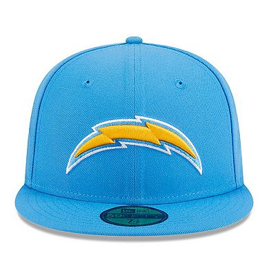 Men's New Era Powder Blue Los Angeles Chargers Main Patch 59FIFTY Fitted Hat