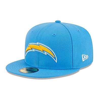 Men's New Era Powder Blue Los Angeles Chargers Main Patch 59FIFTY Fitted Hat