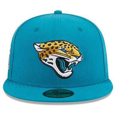 Men's New Era Teal Jacksonville Jaguars Main Patch 59FIFTY Fitted Hat