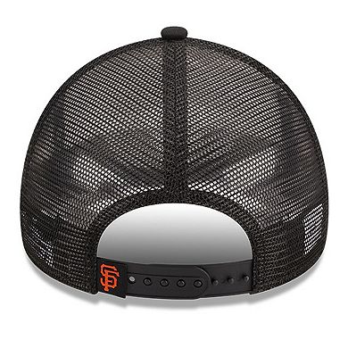 Men's New Era White/Black San Francisco Giants Stacked A-Frame Trucker 9FORTY Adjustable Hat