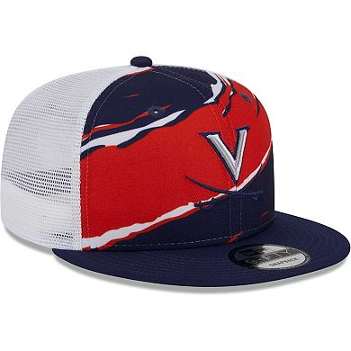 Men's New Era Navy Virginia Cavaliers Tear Trucker 9FIFTY Snapback Hat