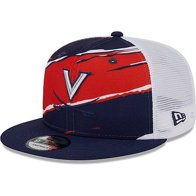 Men's New Era Navy Virginia Cavaliers Tear Trucker 9FIFTY Snapback Hat