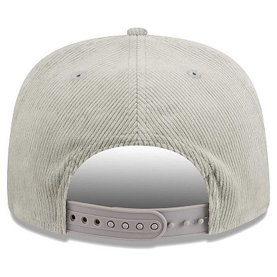 Men's New Era Gray Miami Heat The Golfer Corduroy 9FIFTY Snapback Hat