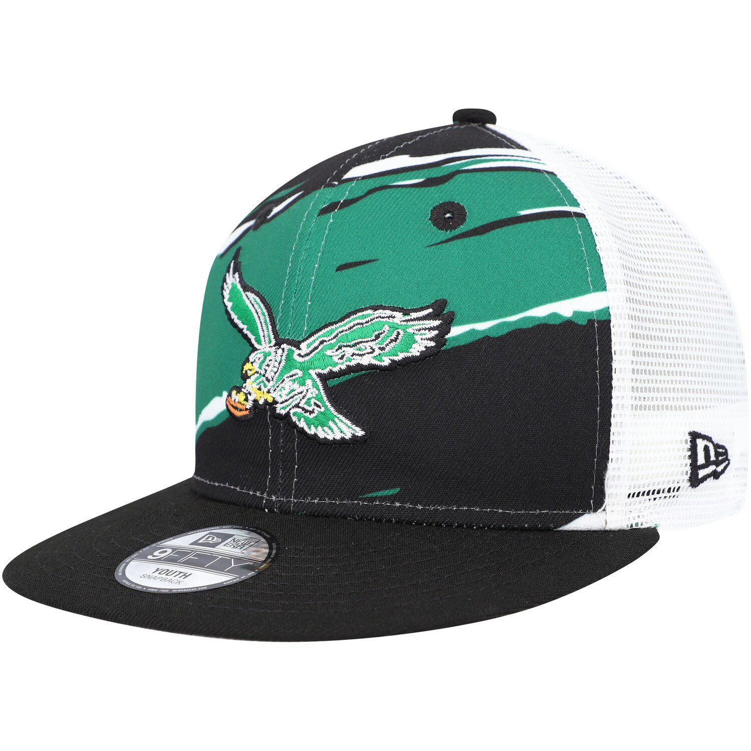 Philadelphia Eagles Fundamental Vintage Trucker Snapback Hat - Kelly  Green/White