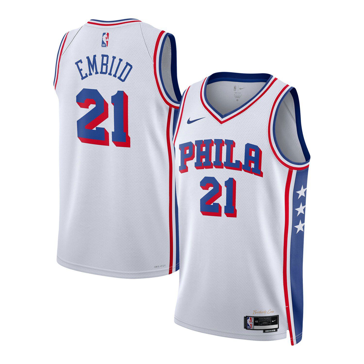 Youth Nike Joel Embiid White Philadelphia 76ers Swingman Jersey ...