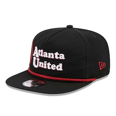 Men's New Era  Black Atlanta United FC Heritage The Golfer Snapback Hat