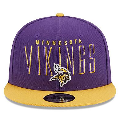 Men's New Era  Purple/Gold Minnesota Vikings Headline 9FIFTY Snapback Hat