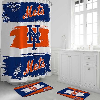 Pegasus New York Mets Shower Curtain & Bath Mat Set