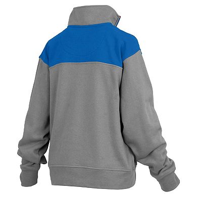 Women's Pressbox Gray Kentucky Wildcats Avon Fleece Quarter-Zip Jacket