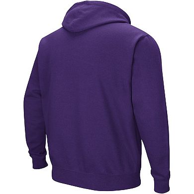 Men's Colosseum Purple Clemson Tigers Double Arch Pullover Hoodie