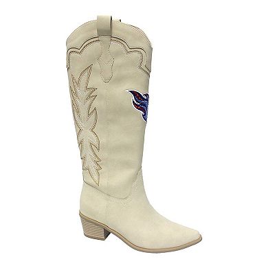 Women's Cuce Cream Tennessee Titans Cowboy Boots