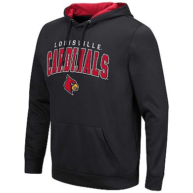 Men's Colosseum Black Louisville Cardinals Resistance Pullover Hoodie