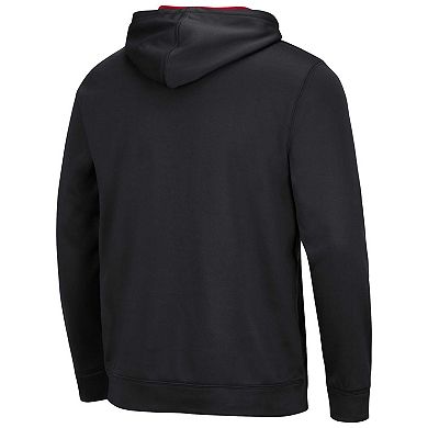 Men's Colosseum Black Louisville Cardinals ResistanceÂ Pullover Hoodie