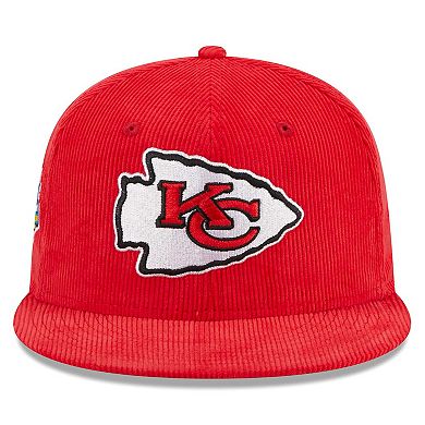 Men's New Era Red Kansas City Chiefs Throwback Cord 59FIFTY Fitted Hat