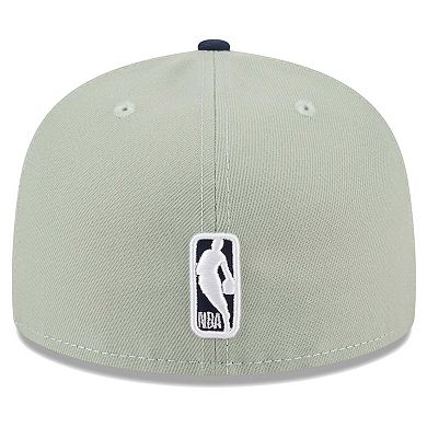 Men's New Era Sage/Navy Brooklyn Nets Two-Tone Color Pack 59FIFTY Fitted Hat
