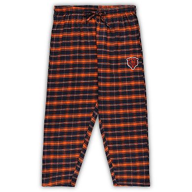 Women's Concepts Sport Navy Chicago Bears Plus Size Badge T-Shirt & Flannel Pants Sleep Set