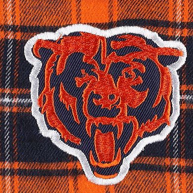 Women's Concepts Sport Navy Chicago Bears Plus Size Badge T-Shirt & Flannel Pants Sleep Set