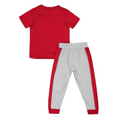 Toddler Colosseum Scarlet/Heather Gray Ohio State Buckeyes Ka-Boot-It Jersey & Pants Set