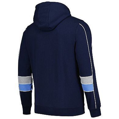 Men's Starter Navy Tennessee Titans Captain Pullover Hoodie