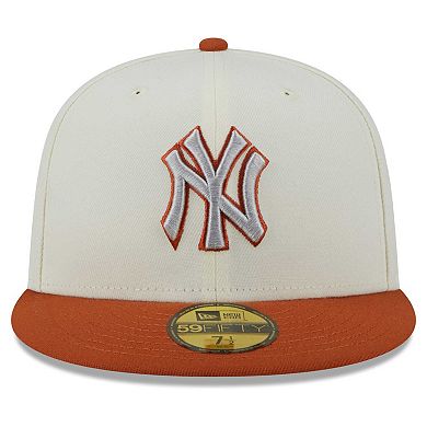 Men's New Era Cream/Orange New York Yankees 59FIFTY Fitted Hat