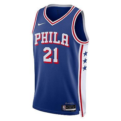 Youth Nike Joel Embiid Royal Philadelphia 76ers Swingman Jersey - Icon Edition
